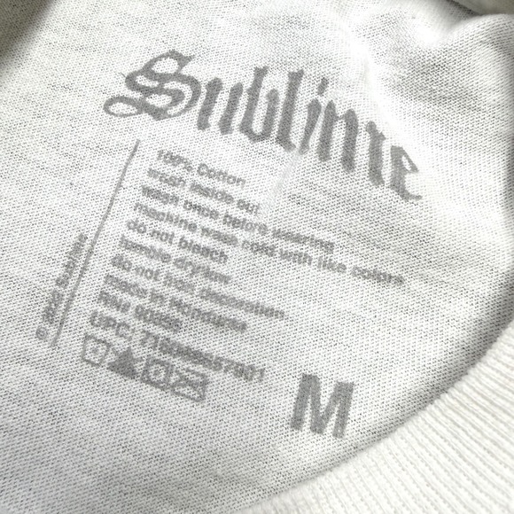 Sublime Sun Graphic Band T Shirt White Medium 90s Style‎ Alternative - Picture 2 of 6